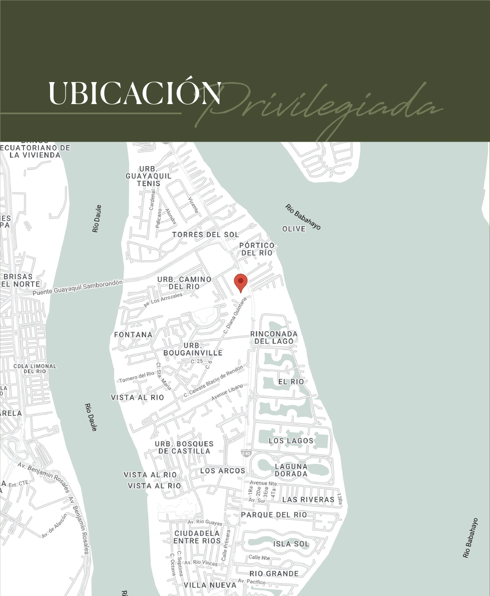 Mapa de ubicación The Falls Samborondón